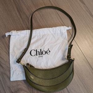 Green Chloe Banana Crossbody Bag